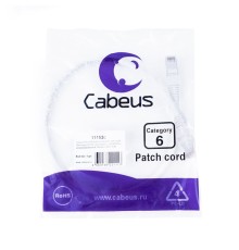 Cabeus PC-UTP-RJ45-Cat.6-0.3m-WH-LSZH Патч-корд U/UTP, категория 6, 2xRJ45/8p8c, неэкранированный, белый, LSZH, 0.3м