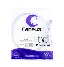 Cabeus PC-UTP-RJ45-Cat.6-0.5m-WH-LSZH Патч-корд U/UTP, категория 6, 2xRJ45/8p8c, неэкранированный, белый, LSZH, 0.5м