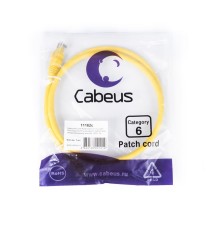 Cabeus PC-UTP-RJ45-Cat.6-1m-YL-LSZH Патч-корд U/UTP, категория 6, 2xRJ45/8p8c, неэкранированный, желтый, LSZH, 1м