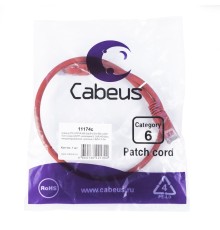 Cabeus PC-UTP-RJ45-Cat.6-0.5m-RD-LSZH Патч-корд U/UTP, категория 6, 2xRJ45/8p8c, неэкранированный, красный, LSZH, 0.5м