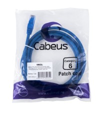 Cabeus PC-UTP-RJ45-Cat.6-2m-BL-LSZH Патч-корд U/UTP, категория 6, 2xRJ45/8p8c, неэкранированный, синий, LSZH, 2м