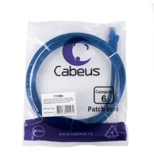 Cabeus PC-UTP-RJ45-Cat.6-1.5m-BL-LSZH Патч-корд U/UTP, категория 6, 2xRJ45/8p8c, неэкранированный, синий, LSZH, 1.5м