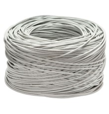 Cabeus FTP-4P-Cat.6-SOLID-GY Кабель витая пара экранированная FTP (F/UTP), категория 6, 4 пары (23 AWG), одножильный (305 м), PVC нг(А)-LS