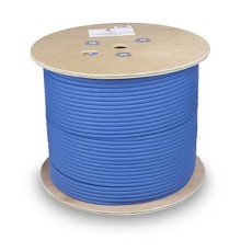 Cabeus SSTP-4P-Cat.8-SOLID-IN-LSZH-BL Кабель экранированная витая пара SSTP (S/FTP), категория 8 (40G, 2000 MHz), 4 пары (23 AWG), LSZH, нг(А)-HF (305 м)