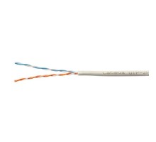 Cabeus UTP-2P-Cat.5e-SOLID-GY Кабель витая пара UTP (U/UTP), категория 5e, 2 пары (24 AWG) , одножильный, PVC нг(А)-LS, серый (305 м)
