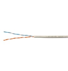 Cabeus UTP-2P-Cat.5e-SOLID-GY Кабель витая пара UTP (U/UTP), категория 5e, 2 пары (24 AWG) , одножильный, PVC нг(А)-LS, серый (305 м)