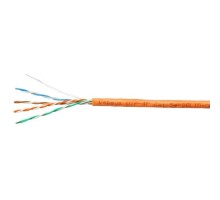 Cabeus UTP-4P-Cat.5e-SOLID-OR Кабель витая пара UTP (U/UTP), категория 5e, 4 пары (24 AWG), одножильный, PVC нг(А)-LS, оранжевый (305 м)