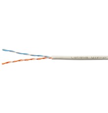 Cabeus UTP-2P-Cat.5e-SOLID-LSZH-GY-LIGHT-500 Кабель витая пара UTP (U/UTP), категория 5e, 2 пары 0,48 мм (24 AWG), одножильный, LSZH нг(А)-HF, серый (500 м)