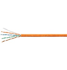 Cabeus UTP-4P-Cat.5e-SOLID-LSZH-100 Кабель витая пара UTP (U/UTP), категория 5e, 4 пары (24 AWG), одножильный, оранжевый, LSZH, нг(А)-HF, (100 м)