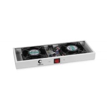Cabeus TRAY-FAN2 Модуль вентиляторный с 2-я вентиляторами для установки в настенные шкафы серии SH-05F, цвет серый (RAL7035)