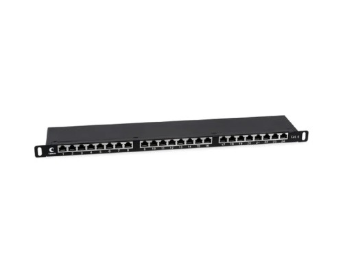 [Cabeus Аксессуары к монтажным шкафам] Cabeus PLHD-24-Cat.6-SH-Dual-0,5U Патч-панель высокой плотности 19