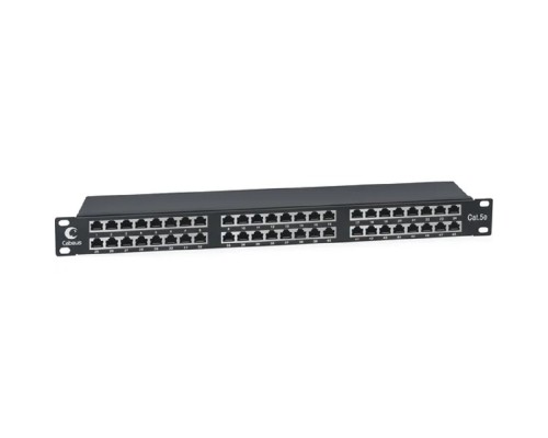 [Cabeus Аксессуары к монтажным шкафам] Cabeus PLHD-48-Cat.5e-SH-Dual IDC-1U Патч-панель высокой плотности 19