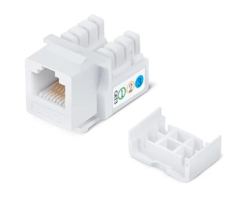[Cabeus Разъемы, Проходные адаптеры, Вставки] Cabeus KJ-RJ12-90 Degree Вставка Keystone Jack, RJ-12(6P6C), угол 90 градусов, 110 IDC