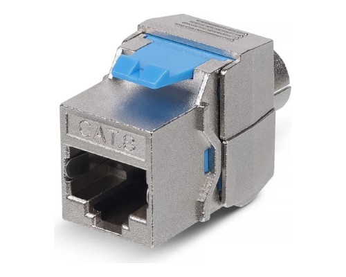 [Cabeus Разъемы, Проходные адаптеры, Вставки] Cabeus KJ-RJ45-Cat.8-SH-180-Toolless Вставка Keystone Jack RJ-45(8P8C), 180 градусов, категория 8, полный экран, без инструмента Toolless