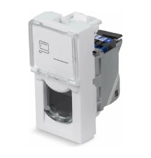 Cabeus KJ-RJ45-Cat.6-SH-180T-FP-L-22,5 Keystone Jack RJ-45(8P8C), 180 градусов, категория 6, экранированная, безинструментный монтаж, вставка Mosaic (арт.076563)