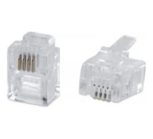Cabeus 6P4C Телефонный коннектор RJ-11