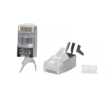 Cabeus 8P8C-SH-C6(1.35)-TWP Коннектор RJ-45(8P8C) под витую пару, категория 6, экранированный, универсальный (для одножильного и многожильного кабеля), для проводников с толщиной по изоляции до 1.35 м