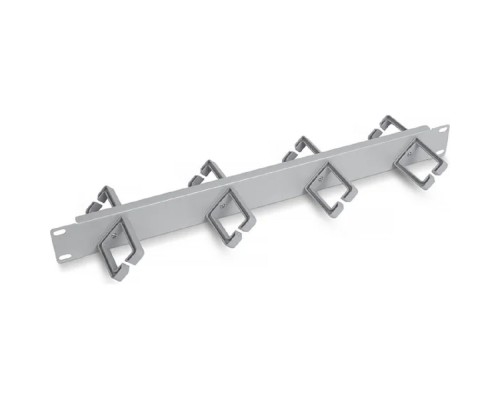 [Cabeus аксессуары к монтажным шкафам] Cabeus JB08-1U-45-GY Кабельный органайзер горизонтальный 19