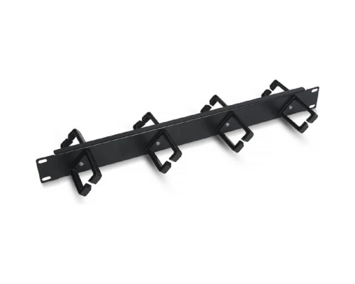 [Cabeus аксессуары к монтажным шкафам] Cabeus JB08-1U-45-BK Кабельный органайзер горизонтальный 19