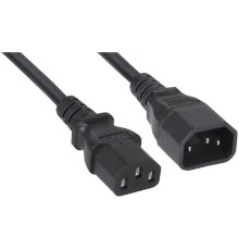 Cabeus PC-189-VDE-1.2M Кабель питания монитор-компьютер IEC 320 C13 - IEC 320 C14 (3x0.75). 1.2м