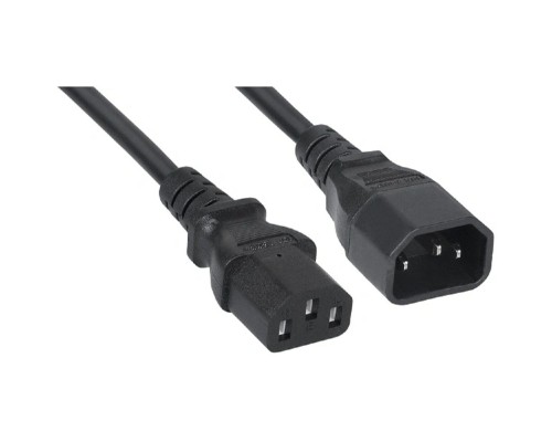 [Cabeus кабели силовые] Cabeus PC-189-VDE-1.2M Кабель питания монитор-компьютер IEC 320 C13 - IEC 320 C14 (3x0.75). 1.2м