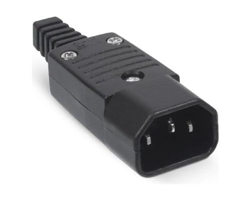 [Cabeus кабели силовые] Cabeus IEC-320-C14 Вилка С14 разборная, 10А, 250 V, черная