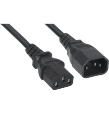 Cabeus PC-189-VDE-1.0-0.6M Кабель питания монитор-компьютер IEC 320 C13 - IEC 320 C14 (3x1.0), 0.6 м