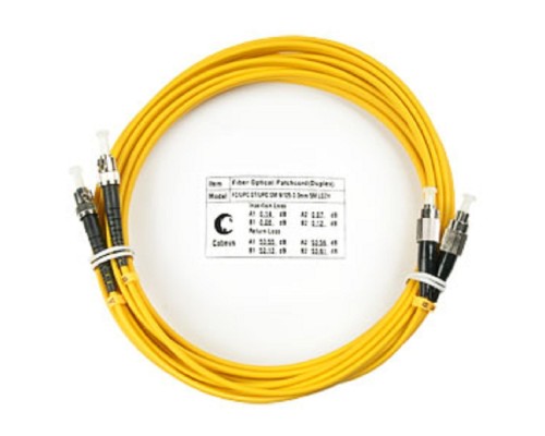 [Cabeus Патч-корды волоконно-оптические, пигтейлы] Cabeus FOP(d)-9-FC-ST-7m Шнур оптический duplex FC-ST 9/125 sm 7м LSZH