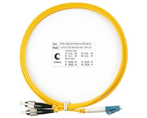 [Cabeus Патч-корды волоконно-оптические, пигтейлы] Cabeus FOP(d)-9-LC-FC-1,5m Шнур оптический duplex LC-FC 9/125 sm 1,5м LSZH