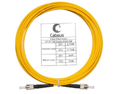 [Cabeus Патч-корды волоконно-оптические, пигтейлы] Cabeus FOP(s)-9-ST-ST-25m Шнур оптический simplex ST-ST 9/125 sm 25м LSZH
