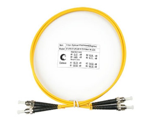 [Cabeus Патч-корды волоконно-оптические, пигтейлы] Cabeus FOP(d)-9-ST-ST-1m Шнур оптический duplex ST-ST 9/125 sm 1м LSZH