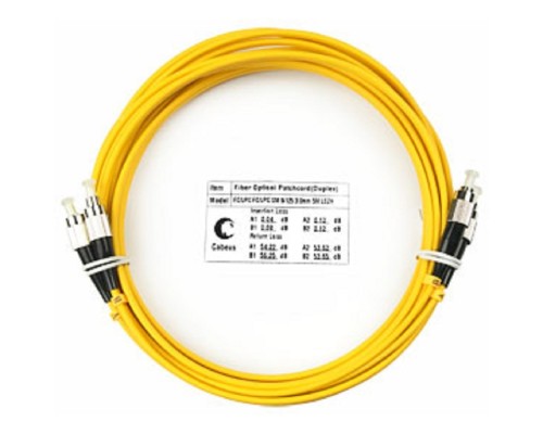 [Cabeus Патч-корды волоконно-оптические, пигтейлы] Cabeus FOP(d)-9-FC-FC-5m Шнур оптический duplex FC-FC 9/125 sm 5м LSZH