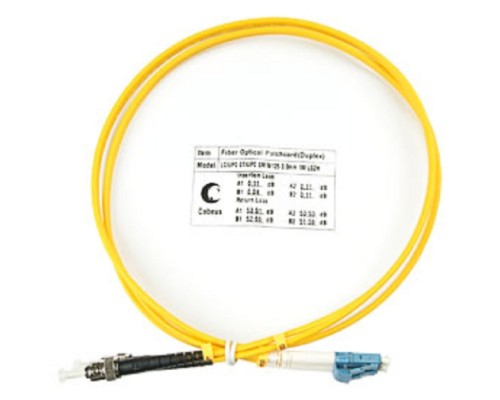 [Cabeus Патч-корды волоконно-оптические, пигтейлы] Cabeus FOP(d)-9-LC-ST-1,5m Шнур оптический duplex LC-ST 9/125 sm 1,5м LSZH