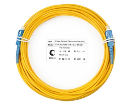 [EUROLAN Оптические шнуры] Cabeus FOP(s)-9-SC-SC-20m Шнур оптический simplex SC-SC 9/125 sm 20м LSZH