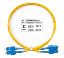 Cabeus FOP(d)-9-SC-SC-1m Шнур оптический duplex SC-SC 9/125 sm 1м LSZH