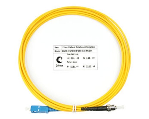 [Cabeus Патч-корды волоконно-оптические, пигтейлы] Cabeus FOP(s)-9-SC-ST-3m Шнур оптический simplex SC-ST 9/125 sm 3м LSZH