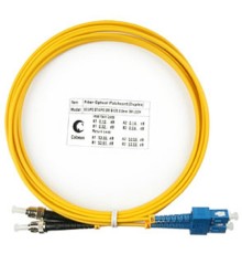 Cabeus FOP(d)-9-SC-ST-3m Шнур оптический duplex SC-ST 9/125 sm 3м LSZH