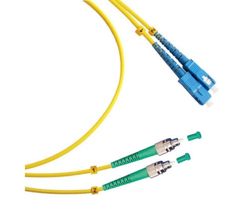 [Cabeus Патч-корды волоконно-оптические, пигтейлы] Cabeus FOP(d)-9-FC/APC-SC/UPC-1,5m Шнур оптический duplex FC/APC-SC/UPC 9/125 sm 1,5м LSZH