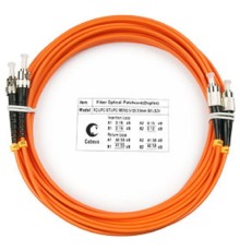 Cabeus FOP-62-FC-ST-5m Шнур оптический duplex FC-ST 62,5/125 mm 5м LSZH