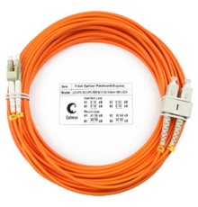 Cabeus FOP-62-LC-SC-10m Шнур оптический duplex LC-SC 62,5/125 mm 10м LSZH