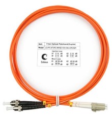 Cabeus FOP-62-LC-ST-2m Шнур оптический duplex LC-ST 62,5/125 mm 2м LSZH