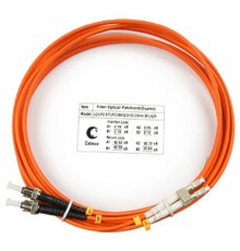 Cabeus FOP-62-LC-ST-3m Шнур оптический duplex LC-ST 62,5/125 mm 3м LSZH