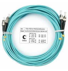 Cabeus FOP-50-FC-ST-20m Шнур оптический duplex FC-ST 50/125 mm OM3 20м LSZH