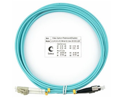 [Cabeus Патч-корды волоконно-оптические, пигтейлы] Cabeus FOP-50-LC-FC-3m Шнур оптический duplex LC-FC 50/125 mm OM3 3м LSZH