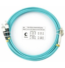 Cabeus FOP-50-LC-FC-5m Шнур оптический duplex LC-FC 50/125 mm OM3 5м LSZH