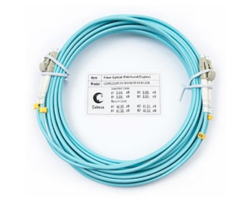 [Cabeus Патч-корды волоконно-оптические, пигтейлы] Cabeus FOP-50-LC-LC-7m Шнур оптический duplex LC-LC 50/125 mm OM3 7м LSZH