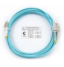 Cabeus FOP-50-LC-SC-7m Шнур оптический duplex LC-SC 50/125 mm OM3 7м LSZH