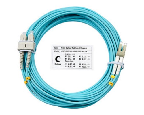 [Cabeus Патч-корды волоконно-оптические, пигтейлы] Cabeus FOP-50-LC-SC-25m Шнур оптический duplex LC-SC 50/125 mm OM3 25м LSZH
