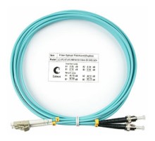 Cabeus FOP-50-LC-ST-3m Шнур оптический duplex LC-ST 50/125 mm OM3 3м LSZH