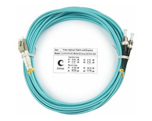[Cabeus Патч-корды волоконно-оптические, пигтейлы] Cabeus FOP-50-LC-ST-25m Шнур оптический duplex LC-ST 50/125 mm OM3 25м LSZH